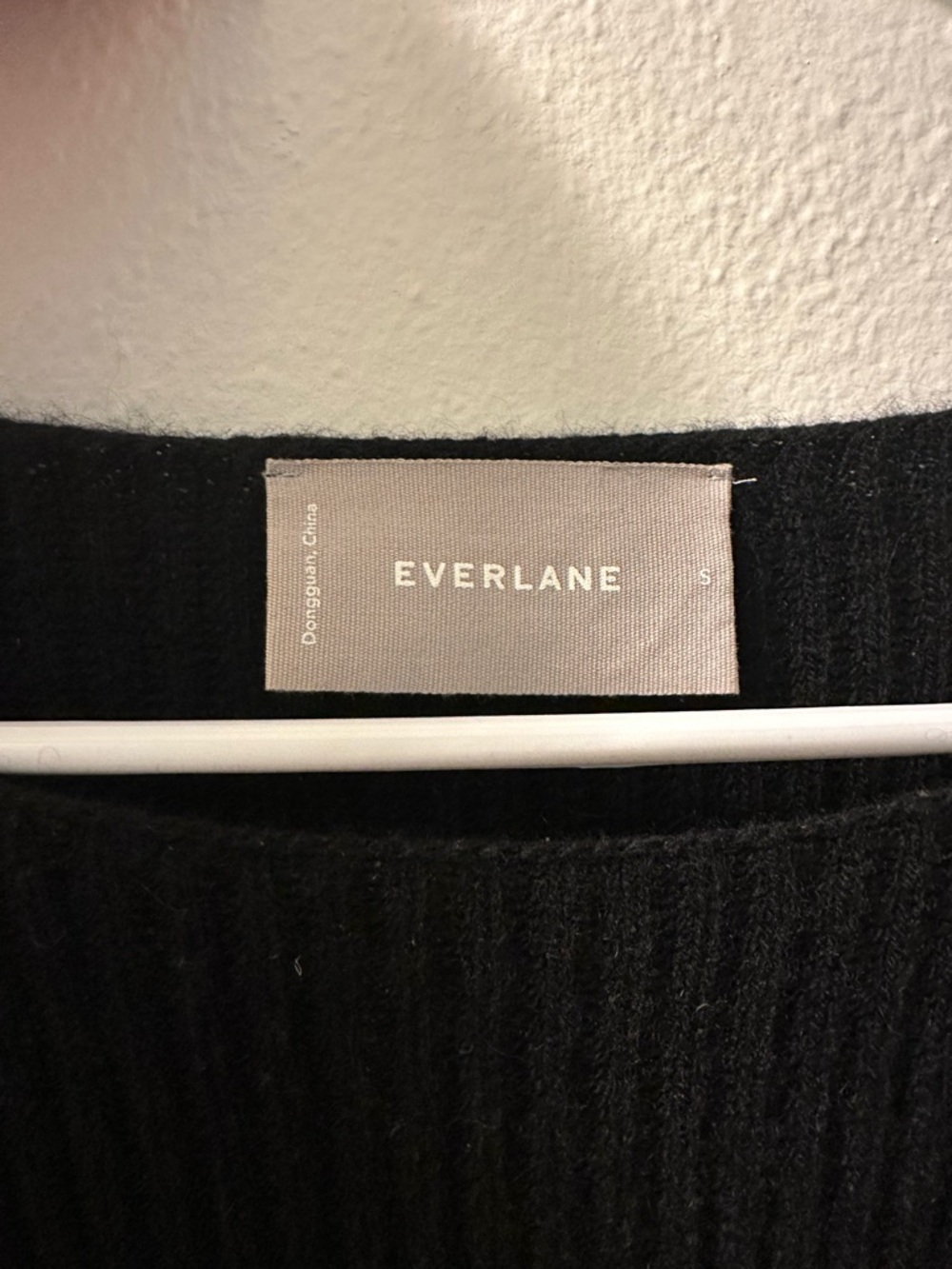 Everlane Black Women's Scoopneck Crew Sweater